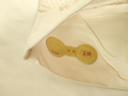 平和屋本店▼西陣　六通柄袋帯　唐織　柏寿錦　地紙花車文　純金二重箔　証紙付き　正絹　逸品　DABH0420op