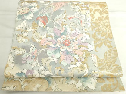 平和屋本店▼六通柄袋帯　百夜更紗　本金箔　正絹　逸品　DABH0429op