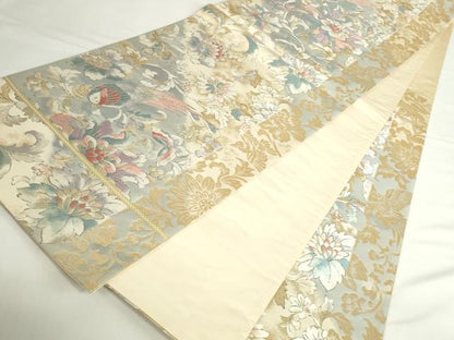 平和屋本店▼六通柄袋帯　百夜更紗　本金箔　正絹　逸品　DABH0429op