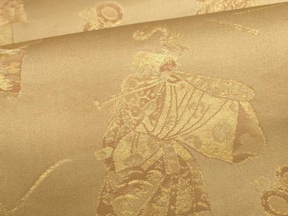 平和屋本店▼両面　六通柄袋帯　能　本金箔　三越扱い　正絹　逸品　DABH0435op
