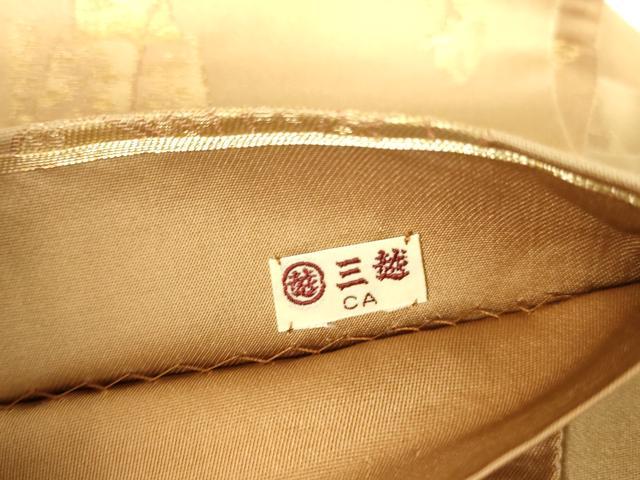 平和屋本店▼両面　六通柄袋帯　能　本金箔　三越扱い　正絹　逸品　DABH0435op