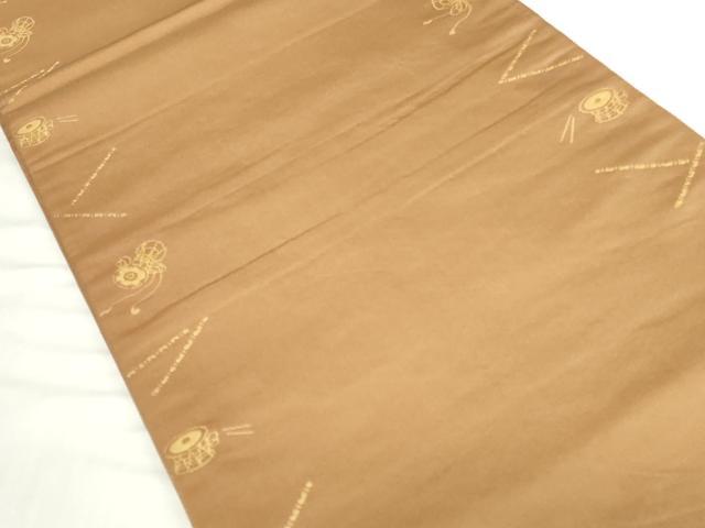 平和屋本店▼両面　六通柄袋帯　能　本金箔　三越扱い　正絹　逸品　DABH0435op