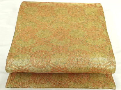 平和屋本店▼両面　六通柄袋帯　正倉院華紋　本金　正絹　逸品　DABH0453op