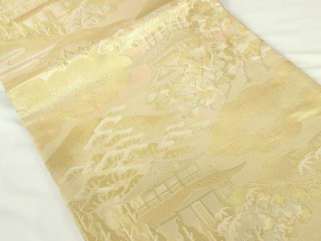 平和屋本店▼佐賀錦　六通柄袋帯　都の四季　貮拾四金九百錦　正絹　逸品　DABH0462op