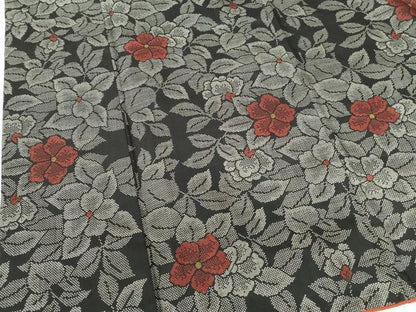 平和屋着物■本場大島紬　7マルキ　草花　正絹　逸品　DABH0467op