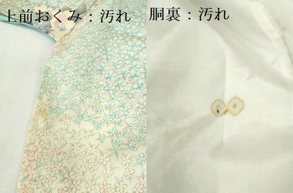 平和屋着物■上質な小紋　草花　暈し染め　正絹　逸品　DABH0469op