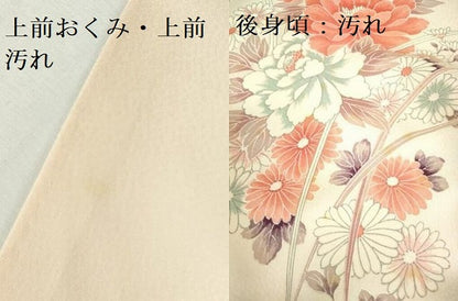 平和屋着物■訪問着　孔雀牡丹文　暈し染め　正絹　逸品　DABH0472op