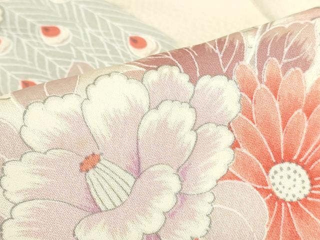 平和屋着物■訪問着　孔雀牡丹文　暈し染め　正絹　逸品　DABH0472op