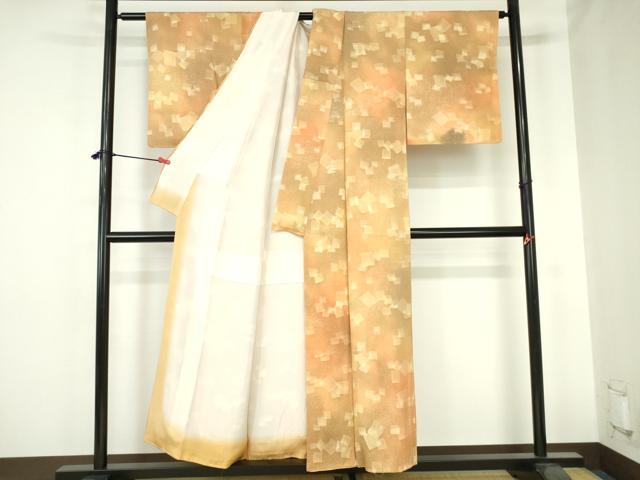 平和屋着物■上質な小紋　箔散らし　暈し染め　正絹　逸品　未使用　DABH0473op