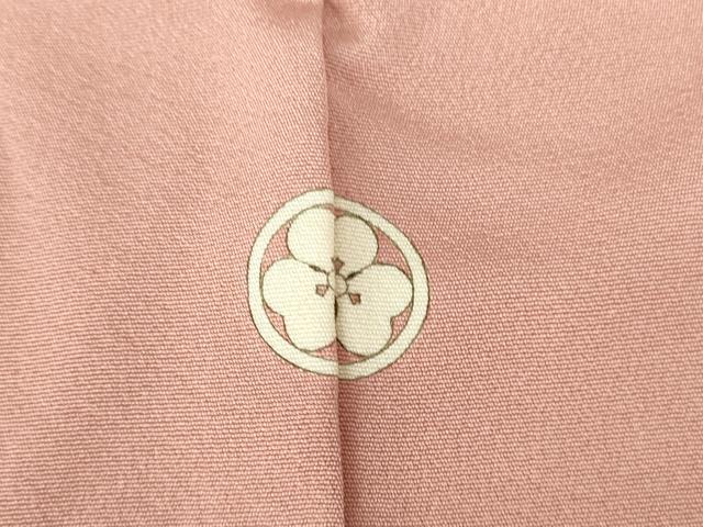 平和屋着物■上質な色無地　珊瑚色　正絹　逸品　未使用　DABH0476op