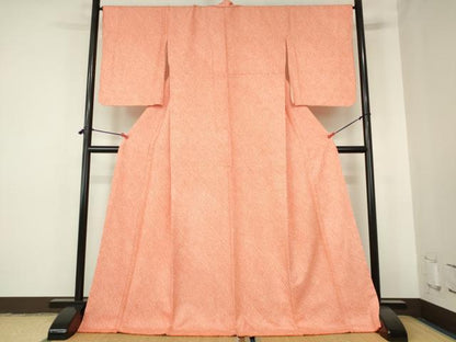 平和屋着物■大変加工の良い総絞り小紋　ロング丈　正絹　逸品　DABH0481op