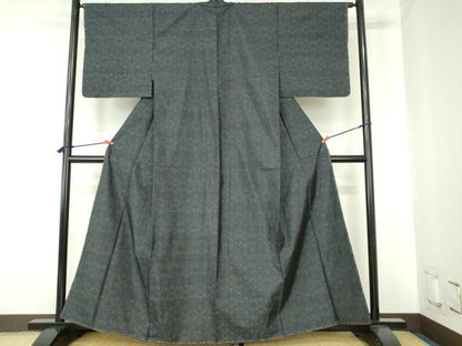 平和屋着物■本場大島紬　抽象花文　正絹　逸品　未使用　DABH0483op