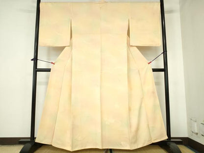平和屋着物■上質な小紋　地紙散らし　芝　暈し染め　正絹　逸品　DABH0487op