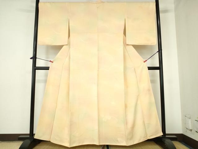 平和屋着物■上質な小紋　地紙散らし　芝　暈し染め　正絹　逸品　DABH0487op