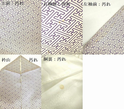 平和屋着物■上質な小紋　紗綾形文様　正絹　逸品　DABH0490op
