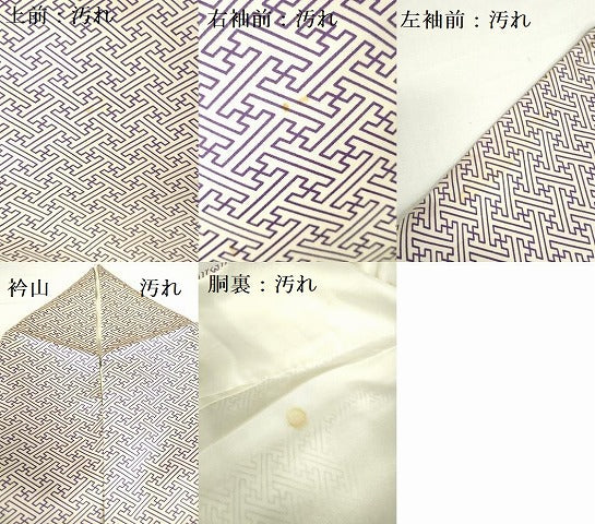 平和屋着物■上質な小紋　紗綾形文様　正絹　逸品　DABH0490op