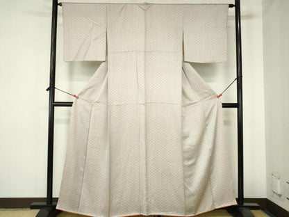 平和屋着物■上質な小紋　紗綾形文様　正絹　逸品　DABH0490op