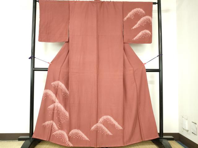 平和屋着物■訪問着　絞り　重ね山　正絹　逸品　DABH0495op