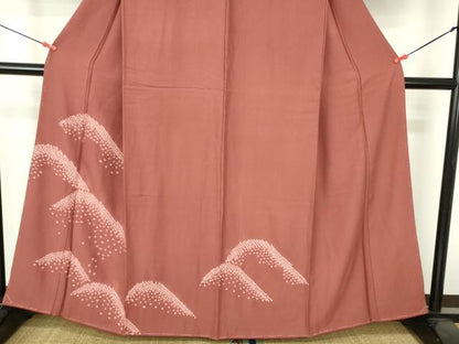 平和屋着物■訪問着　絞り　重ね山　正絹　逸品　DABH0495op
