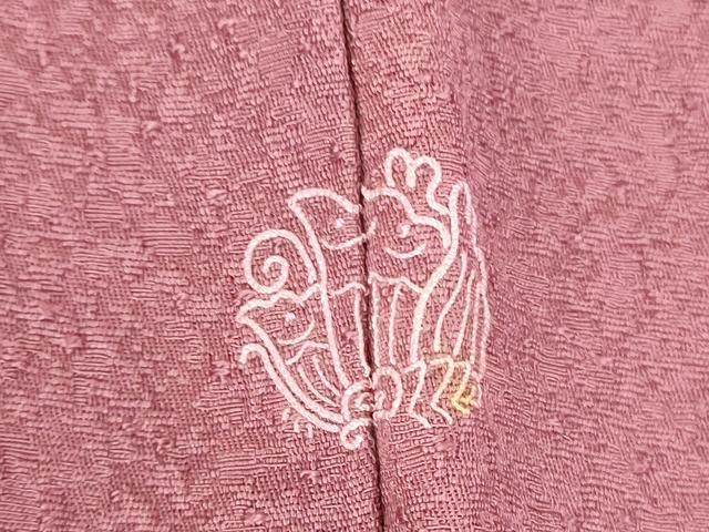 平和屋着物■上質な色無地　霞地紋　京紫色　正絹　逸品　DABH0497op