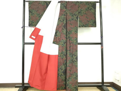 平和屋着物■本場大島紬　草花　やまと誂製　正絹　逸品　DABH0501op