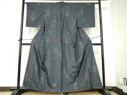 平和屋着物■本場大島紬　9マルキ　草花　正絹　逸品　DABH0503op