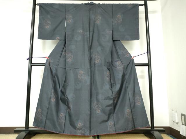 平和屋着物■本場大島紬　9マルキ　草花　正絹　逸品　DABH0503op