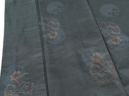 平和屋着物■本場大島紬　9マルキ　草花　正絹　逸品　DABH0503op