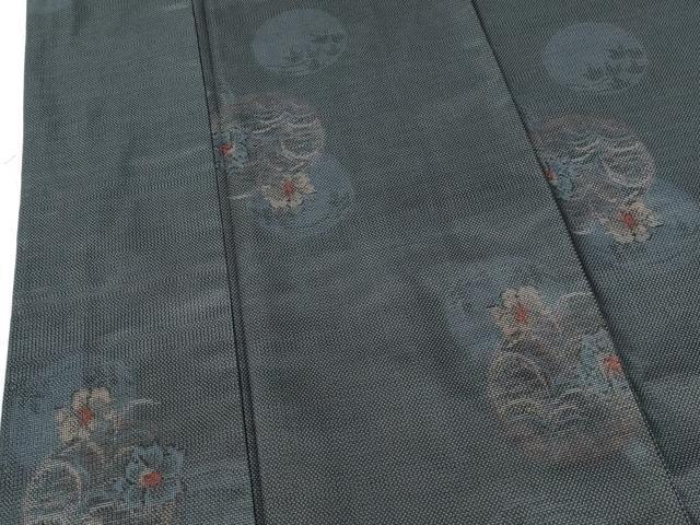 平和屋着物■本場大島紬　9マルキ　草花　正絹　逸品　DABH0503op