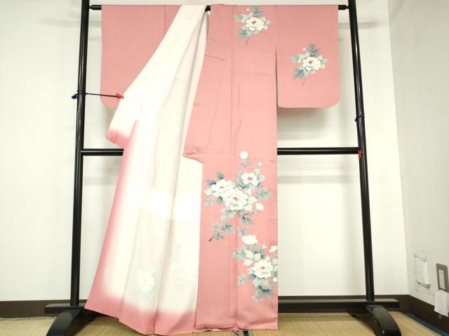 平和屋着物■訪問着　刺繍　牡丹　正絹　逸品　DABH0505op