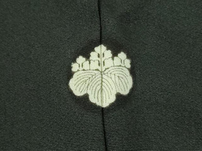 平和屋着物■豪華黒留袖　作家物　尾長鳥花文　正絹　逸品　DABH0507op
