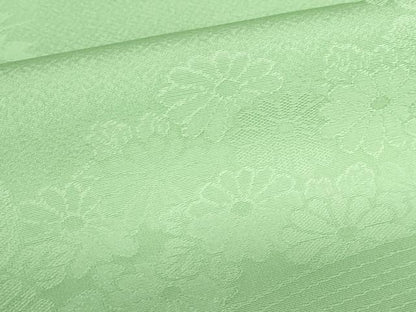 平和屋着物■豪華色留袖　牡丹　流水花地紋　若緑色　正絹　逸品　DABH0508op