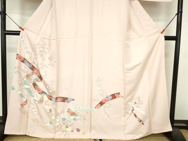 平和屋着物■訪問着　鬘帯花文　金彩　正絹　逸品　DABH0517op