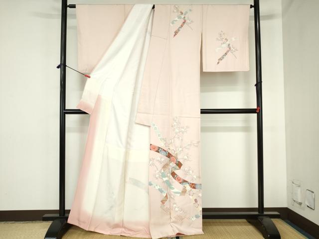平和屋着物■訪問着　鬘帯花文　金彩　正絹　逸品　DABH0517op