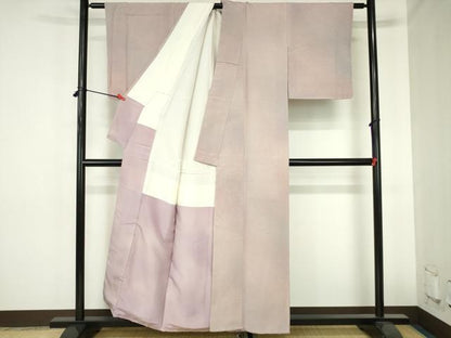 平和屋着物▼上質な小紋　霞文　暈し染め　正絹　逸品　未使用　DABH0526op