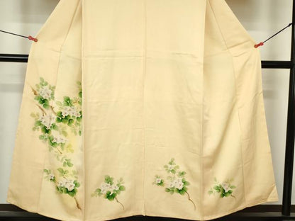 平和屋着物▼訪問着　草花　暈し染め　金彩　正絹　逸品　DABH0529op