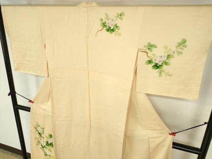 平和屋着物▼訪問着　草花　暈し染め　金彩　正絹　逸品　DABH0529op