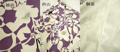 平和屋着物▼上質な小紋　草花　正絹　逸品　DABH0531op