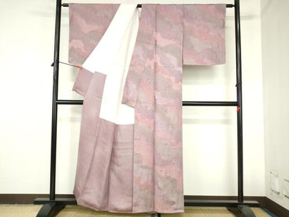平和屋着物●上質な小紋　作家物　地紋起こし　道長吉祥花文　暈し染め　正絹　逸品　DABH0534op