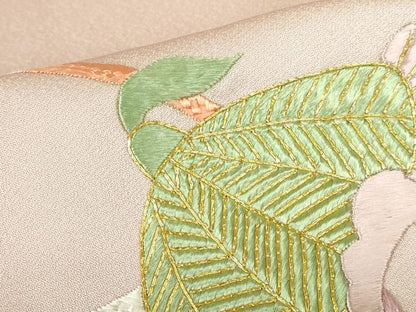 平和屋着物▼豪華色留袖　駒刺繍　総刺繍　宝尽くし器物花文　金糸　正絹　逸品　DABH0536op