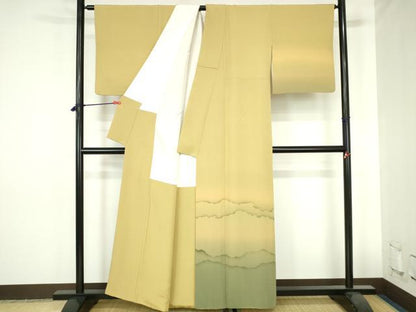 平和屋着物▼訪問着　風景文　暈し染め　正絹　逸品　DABH0543op