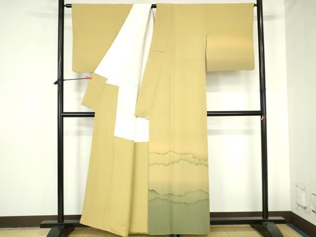 平和屋着物▼訪問着　風景文　暈し染め　正絹　逸品　DABH0543op