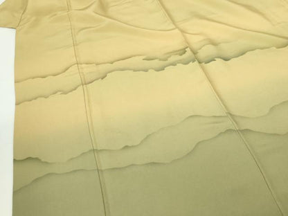 平和屋着物▼訪問着　風景文　暈し染め　正絹　逸品　DABH0543op
