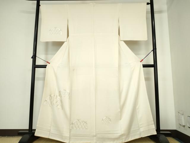 平和屋着物▼訪問着　総刺繍　籬文　金糸　正絹　逸品　DABH0544op