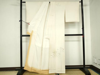 平和屋着物▼訪問着　総刺繍　籬文　金糸　正絹　逸品　DABH0544op
