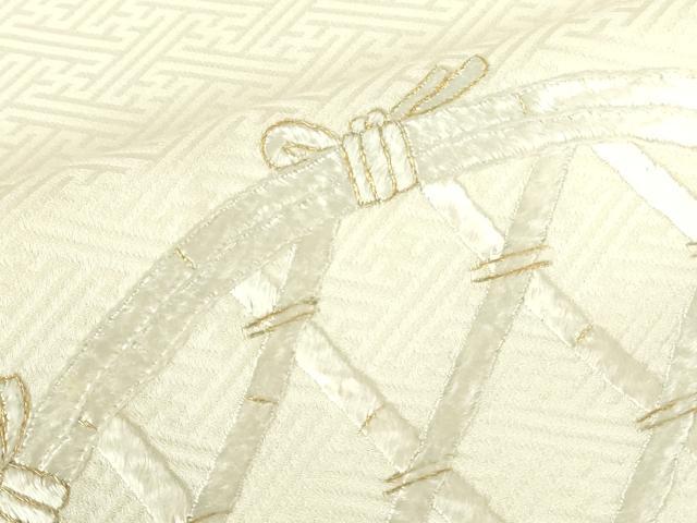 平和屋着物▼訪問着　総刺繍　籬文　金糸　正絹　逸品　DABH0544op