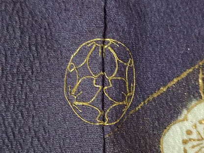 平和屋着物▼訪問着　駒刺繍　絞り　枝梅　流水文　金彩　三越扱い　正絹　逸品　DABH0551op