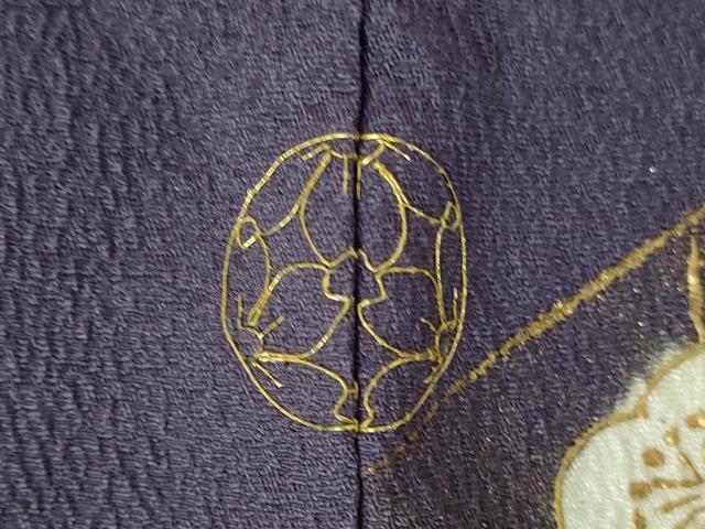 平和屋着物▼訪問着　駒刺繍　絞り　枝梅　流水文　金彩　三越扱い　正絹　逸品　DABH0551op