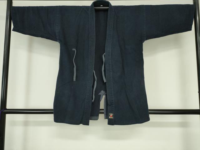 平和屋着物▼男性　アンティーク　大正ロマン　火消し半纏　刺し子織　昭和レトロ　消防団　年代物　綿　逸品　DABH0555op