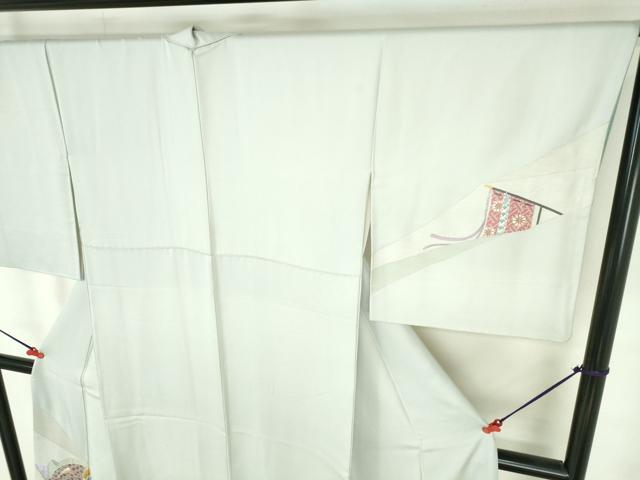 平和屋着物▼訪問着　総刺繍　平安人物花文　正絹　逸品　DABH0566op